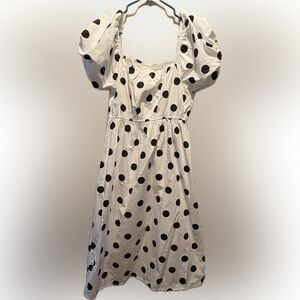 NEW without tags 18 centimeters White Polka Dot Dress